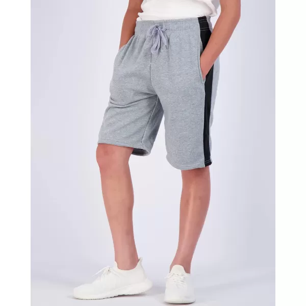 Real Essentials 3 Pack Boys Tech Fleece Athletic Shorts with Drawstring amp PocketsSet 5