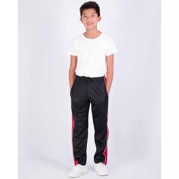 Real Essentials 3 Pack Boys Tricot Open Bottom FleeceLined Sweatpants with PocketsSet 12