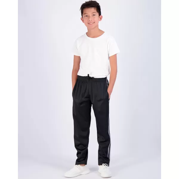 Real Essentials 3 Pack Boys Tricot Open Bottom FleeceLined Sweatpants with PocketsSet 7