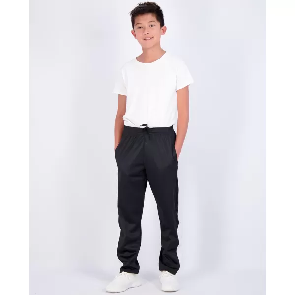 Real Essentials 3 Pack Boys Tricot Open Bottom FleeceLined Sweatpants with PocketsSet 9