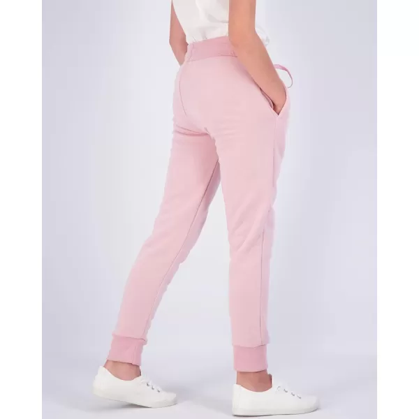 Real Essentials 3 Pack Girls Fleece Joggers Soft Active Performance Casual SweatpantsAges 716Set 2