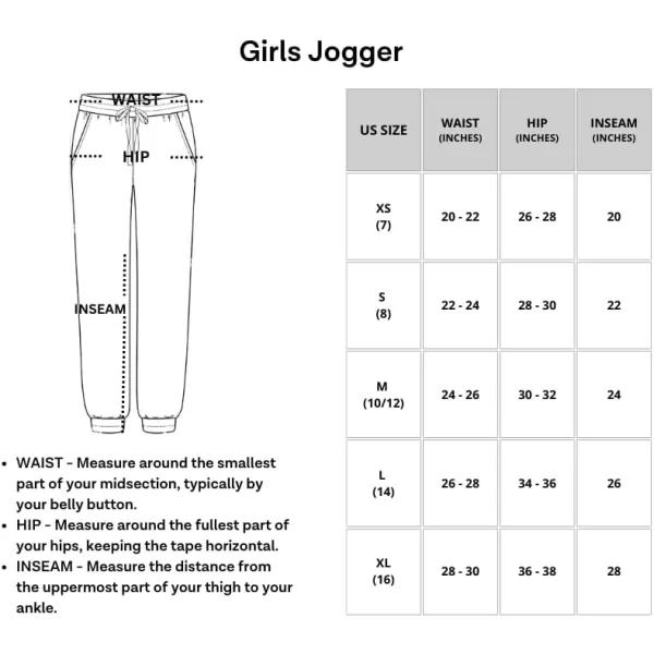 Real Essentials 3 Pack Girls Fleece Joggers Soft Active Performance Casual SweatpantsAges 716Set 3