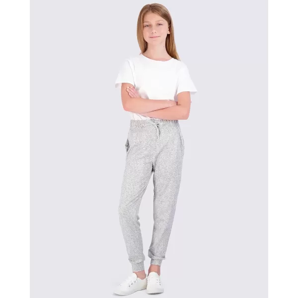 Real Essentials 3 Pack Girls Lounge Joggers Soft Athletic Performance Casual SweatpantsAges 716Set 1