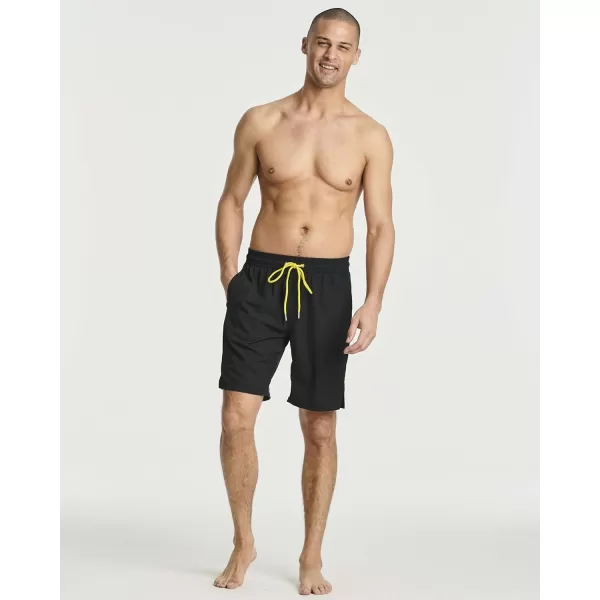 Real Essentials 3 Pack Mens 2 in 1 Mens Board Shorts with Compression Liner  Bathing SuitSet 5