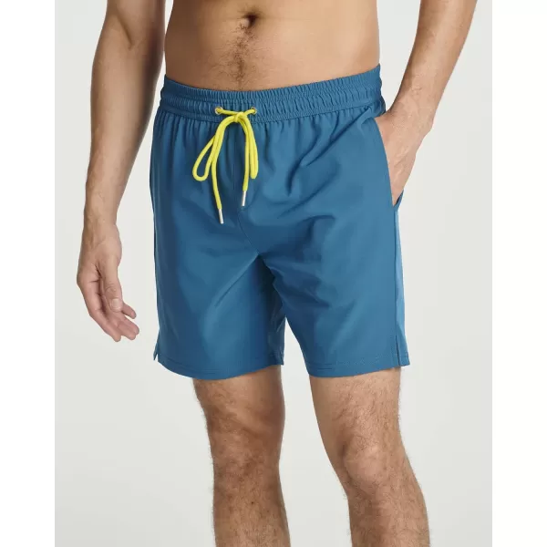 Real Essentials 3 Pack Mens 7 2 in 1 Swim Trunks with Compression Liner  Quick Dry Bathing Suit with Back PocketSet 6