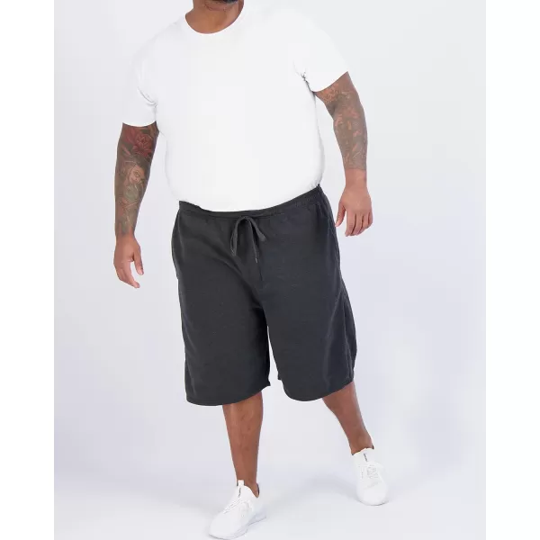 Real Essentials 3 Pack Mens 9 Fleece Casual Lounge Athletic ShortsRegular amp BigTall SizesStandard Set 4