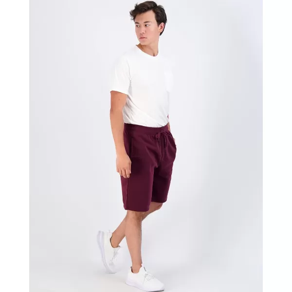 Real Essentials 3 Pack Mens 9 Fleece Casual Lounge Athletic ShortsRegular amp BigTall SizesStandard Set 4