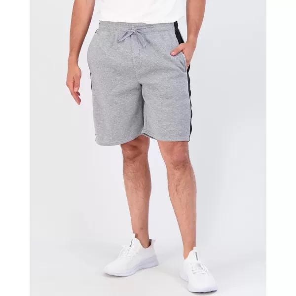 Real Essentials 3 Pack Mens 9 Fleece Casual Lounge Athletic ShortsRegular amp BigTall SizesStandard Set 5