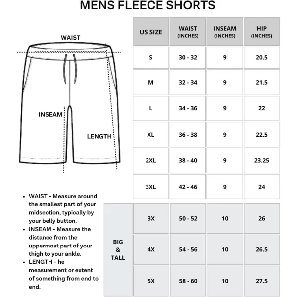 Real Essentials 3 Pack Mens 9 Fleece Casual Lounge Athletic ShortsRegular amp BigTall SizesStandard Set 6