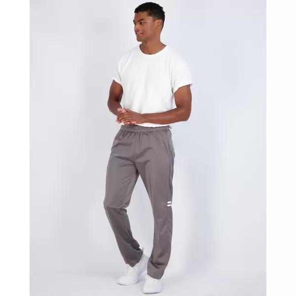 Real Essentials 3 Pack Mens Active Athletic Casual Tricot Open Bottom Sweatpants with Pockets Available in Big amp TallOpen Bottom Set 2