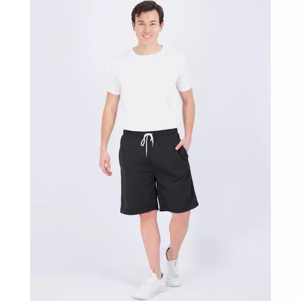 Real Essentials 3 Pack Mens Cotton 9 French Terry Casual Lounge Sweat Shorts with Pockets Available in Big amp TallBig amp Tall Set 5