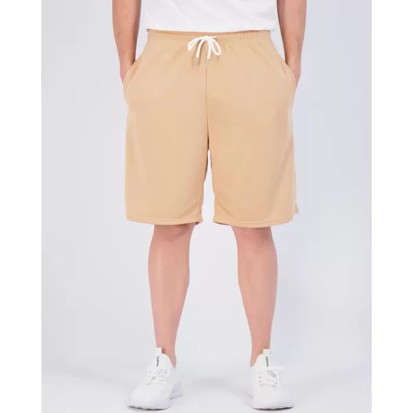 Real Essentials 3 Pack Mens Cotton 9 French Terry Casual Lounge Sweat Shorts with Pockets Available in Big amp TallBig amp Tall Set 6
