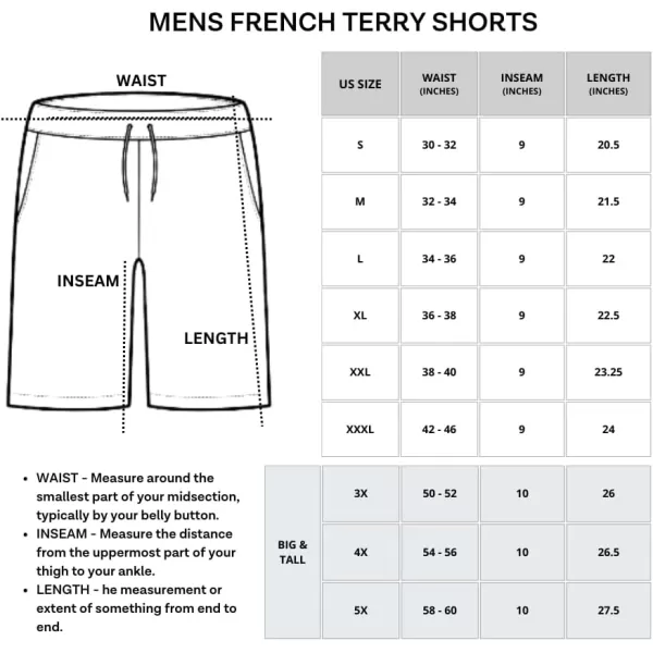 Real Essentials 3 Pack Mens Cotton 9 French Terry Casual Lounge Sweat Shorts with Pockets Available in Big amp TallRegular Fit Set 2