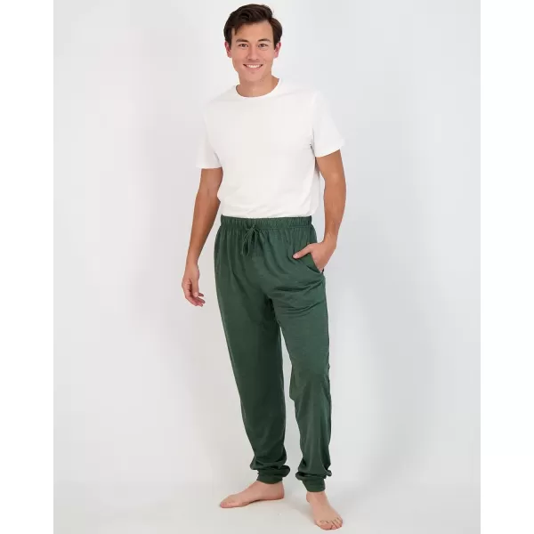 Real Essentials 3 Pack Mens Cotton Jersey Soft Jogger Sleep Lounge Pajama Drawstring amp Pockets Available in Big amp TallBig amp Tall Set 1