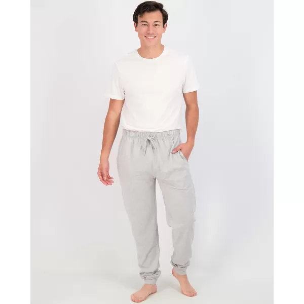 Real Essentials 3 Pack Mens Cotton Jersey Soft Jogger Sleep Lounge Pajama Drawstring amp Pockets Available in Big amp TallStandard Set 4