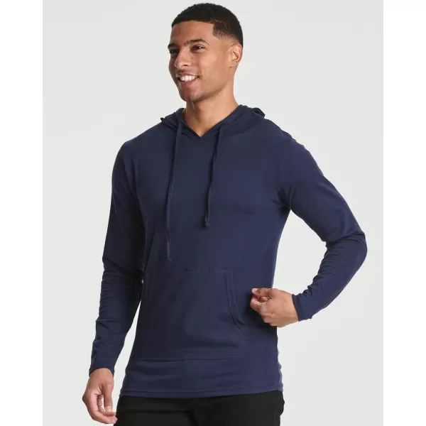 Real Essentials 3 Pack Mens Cotton Lightweight Casual Pullover Drawstring Hoodie With Pocket Available In Big amp TallBig amp Tall Set 1