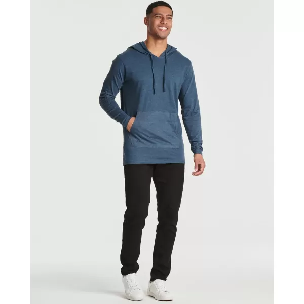 Real Essentials 3 Pack Mens Cotton Lightweight Casual Pullover Drawstring Hoodie With Pocket Available In Big amp TallStandard Set 7
