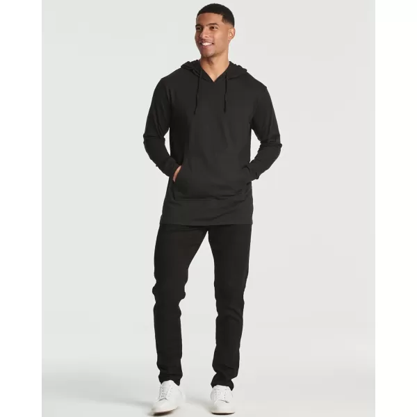 Real Essentials 3 Pack Mens Cotton Lightweight Casual Pullover Drawstring Hoodie With Pocket Available In Big amp TallStandard Set 9