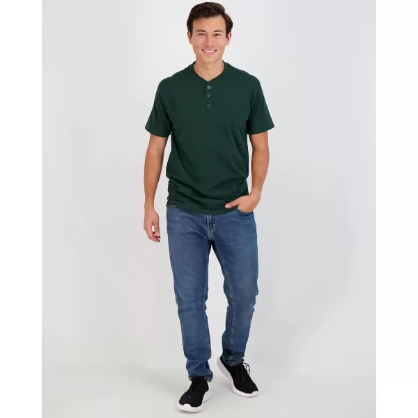 Real Essentials 3 Pack Mens Cotton Short amp Long Sleeve Henley TShirt Performance Activewear Available in Big amp TallShort Sleeve Short Sleeve  Set 7