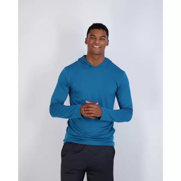 Real Essentials 3 Pack Mens Dry Fit Moisture Wicking Long Sleeve Active Athletic Hoodie Pullover Sweatshirt Big amp TallStandard Set 9