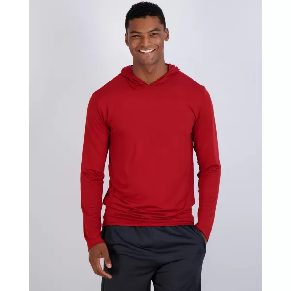 Real Essentials 3 Pack Mens Dry Fit Moisture Wicking Long Sleeve Active Athletic Hoodie Pullover Sweatshirt Big amp TallStandard Set 9