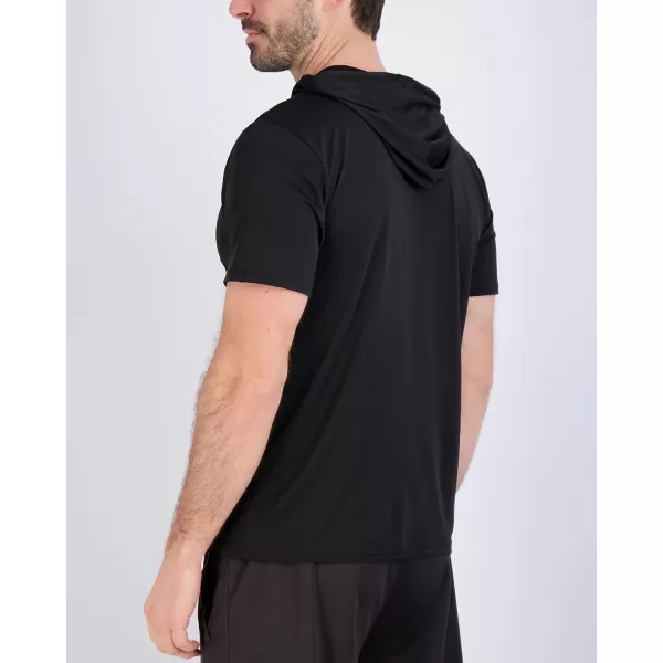 Real Essentials 3 Pack Mens Dry Fit Short Sleeve Active Athletic Hoodie Pullover Sweatshirt Available in Big amp TallStandard Set 11