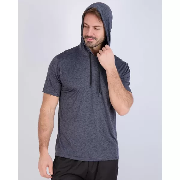 Real Essentials 3 Pack Mens Dry Fit Short Sleeve Active Athletic Hoodie Pullover Sweatshirt Available in Big amp TallStandard Set 11