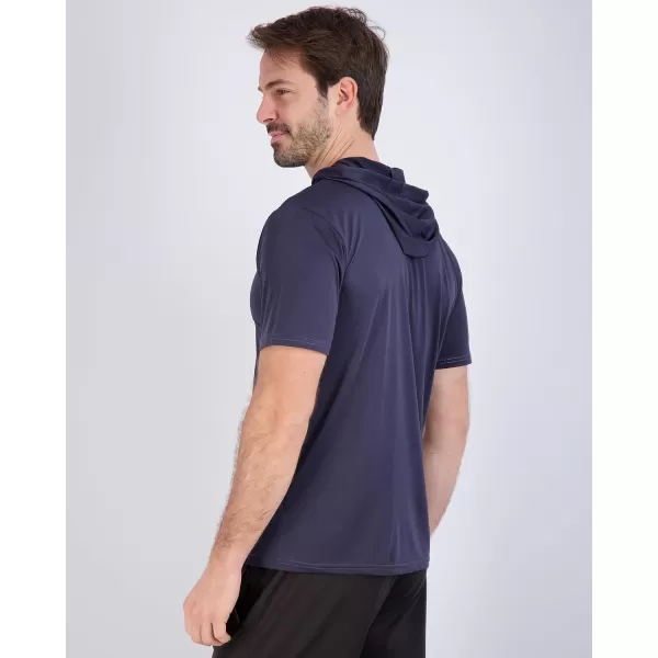 Real Essentials 3 Pack Mens Dry Fit Short Sleeve Active Athletic Hoodie Pullover Sweatshirt Available in Big amp TallStandard Set 12
