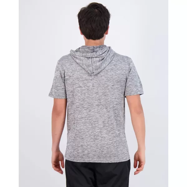 Real Essentials 3 Pack Mens Dry Fit Short Sleeve Active Athletic Hoodie Pullover Sweatshirt Available in Big amp TallStandard Set 5