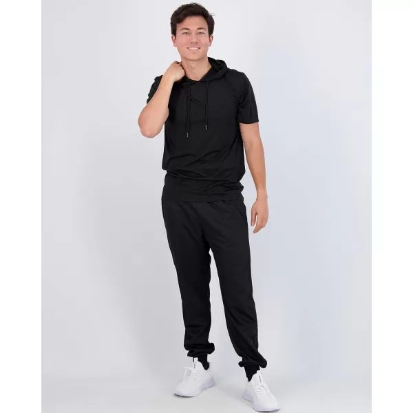 Real Essentials 3 Pack Mens Dry Fit Short Sleeve Active Athletic Hoodie Pullover Sweatshirt Available in Big amp Tallbigtall Set 2