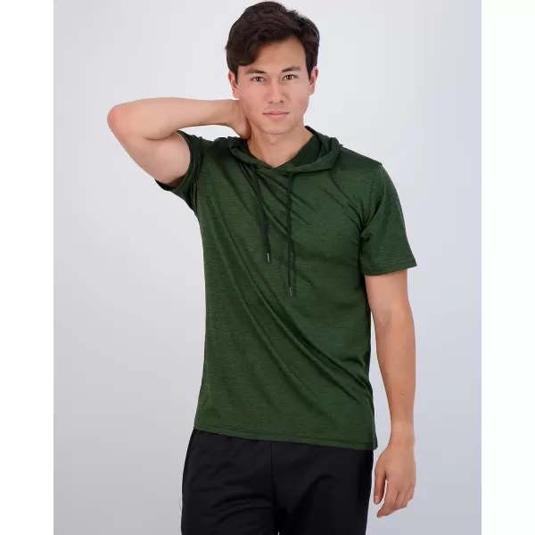 Real Essentials 3 Pack Mens Dry Fit Short Sleeve Active Athletic Hoodie Pullover Sweatshirt Available in Big amp Tallbigtall Set 2