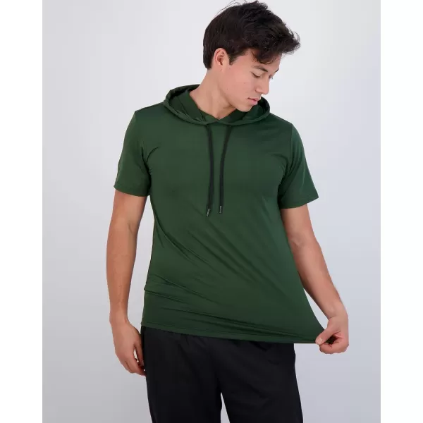 Real Essentials 3 Pack Mens Dry Fit Short Sleeve Active Athletic Hoodie Pullover Sweatshirt Available in Big amp Tallbigtall Set 4