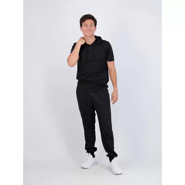 Real Essentials 3 Pack Mens Dry Fit Short Sleeve Active Athletic Hoodie Pullover Sweatshirt Available in Big amp Tallbigtall Set 4