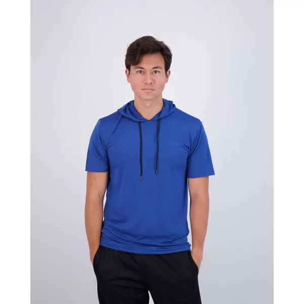 Real Essentials 3 Pack Mens Dry Fit Short Sleeve Active Athletic Hoodie Pullover Sweatshirt Available in Big amp Tallbigtall Set 4