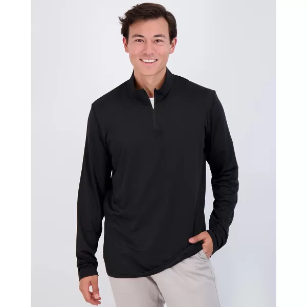 Real Essentials 3 Pack Mens DryFit Active Quarter Zip Long Sleeve Athletic Performance Pullover Available in Big amp TallStandard Set G