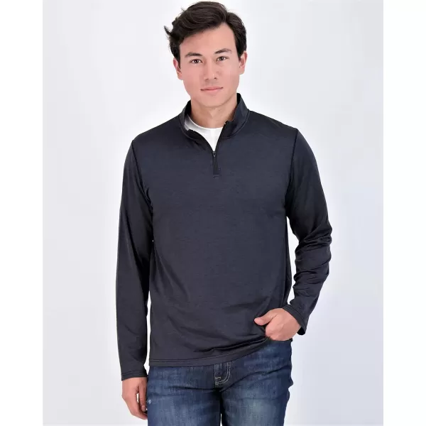 Real Essentials 3 Pack Mens DryFit Active Quarter Zip Long Sleeve Athletic Performance Pullover Available in Big amp Tallbigtall Set C