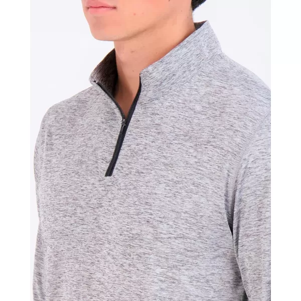 Real Essentials 3 Pack Mens DryFit Active Quarter Zip Long Sleeve Athletic Performance Pullover Available in Big amp Tallbigtall Set C