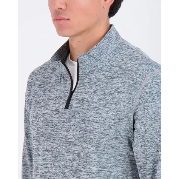 Real Essentials 3 Pack Mens DryFit Active Quarter Zip Long Sleeve Athletic Performance Pullover Available in Big amp Tallbigtall Set E