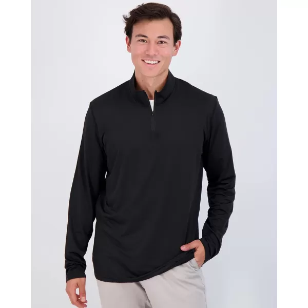 Real Essentials 3 Pack Mens DryFit Active Quarter Zip Long Sleeve Athletic Performance Pullover Available in Big amp Tallbigtall Set I