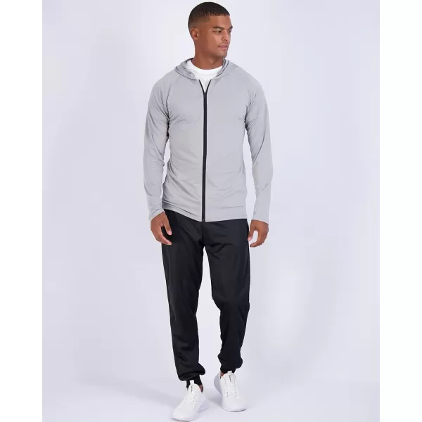 Real Essentials 3 Pack Mens DryFit Long Sleeve Full Zip Hoodie amp Jacket Athletic Running Jacket Available in Big amp TallHoodieFull Zip Hoodie Set 1