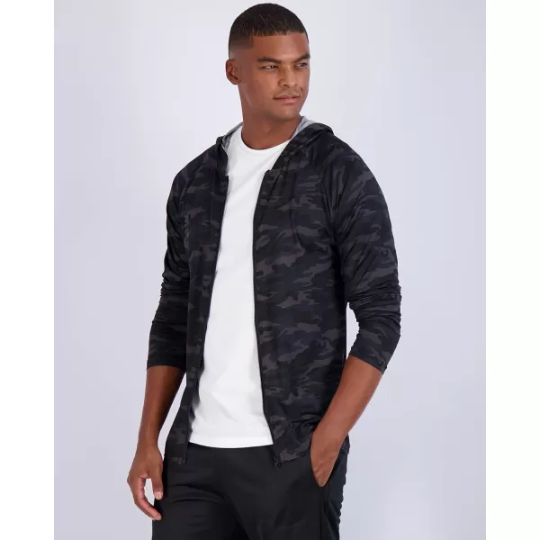 Real Essentials 3 Pack Mens DryFit Long Sleeve Full Zip Hoodie amp Jacket Athletic Running Jacket Available in Big amp TallHoodieFull Zip Hoodie Set 1