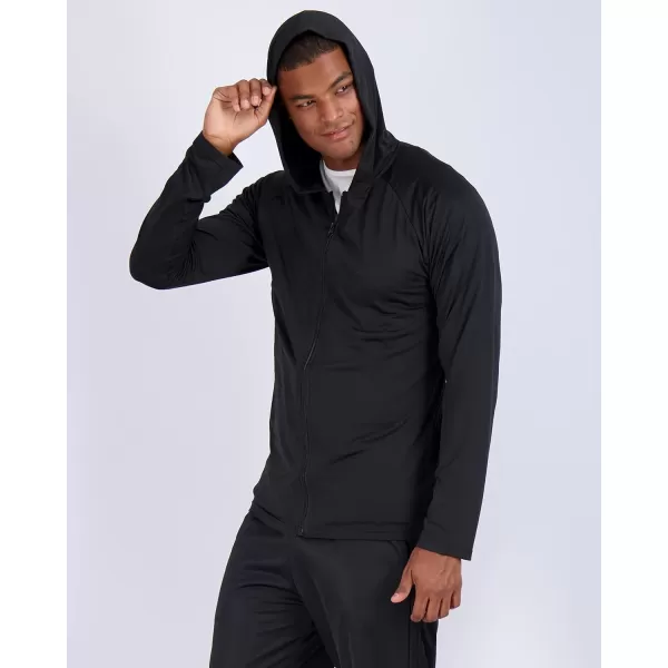 Real Essentials 3 Pack Mens DryFit Long Sleeve Full Zip Hoodie amp Jacket Athletic Running Jacket Available in Big amp TallHoodieFull Zip Hoodie Set 5