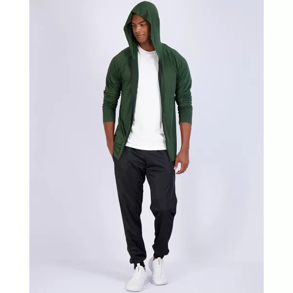 Real Essentials 3 Pack Mens DryFit Long Sleeve Full Zip Hoodie amp Jacket Athletic Running Jacket Available in Big amp TallHoodieFull Zip Hoodie Set 7