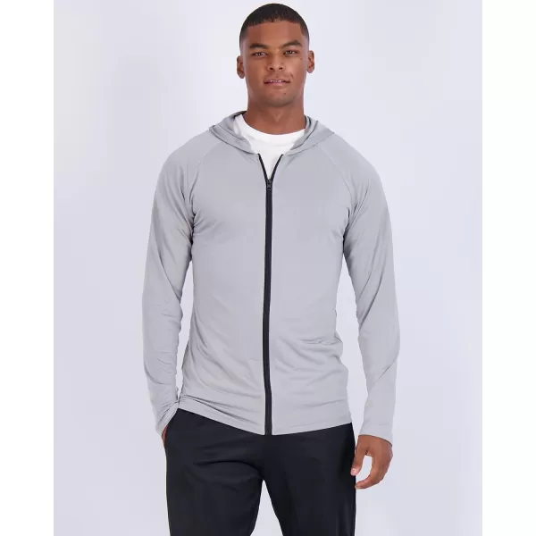 Real Essentials 3 Pack Mens DryFit Long Sleeve Full Zip Hoodie amp Jacket Athletic Running Jacket Available in Big amp TallHoodieFull Zip Hoodie Set 7