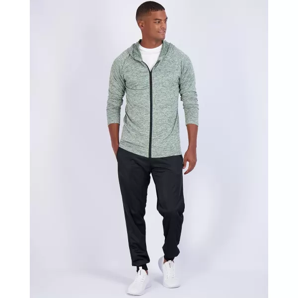 Real Essentials 3 Pack Mens DryFit Long Sleeve Full Zip Hoodie amp Jacket Athletic Running Jacket Available in Big amp TallHoodieFull Zip Hoodie Set 8