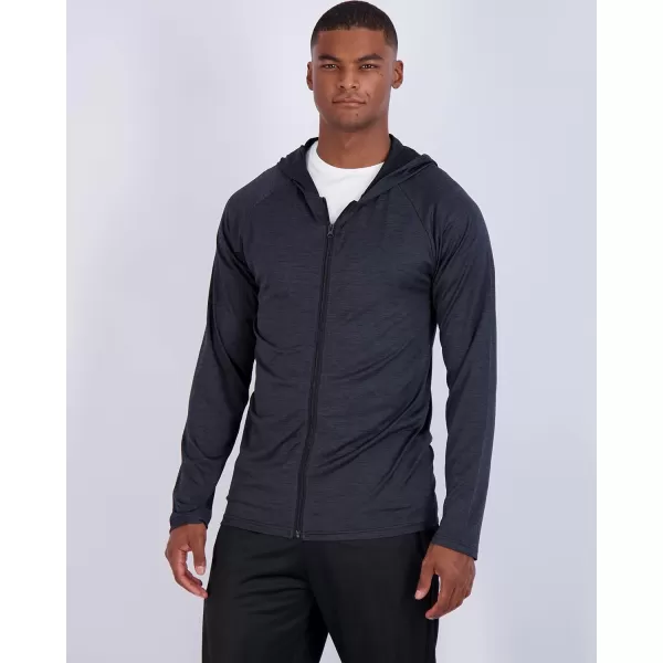 Real Essentials 3 Pack Mens DryFit Long Sleeve Full Zip Hoodie amp Jacket Athletic Running Jacket Available in Big amp TallHoodieFull Zip Hoodie Set 8
