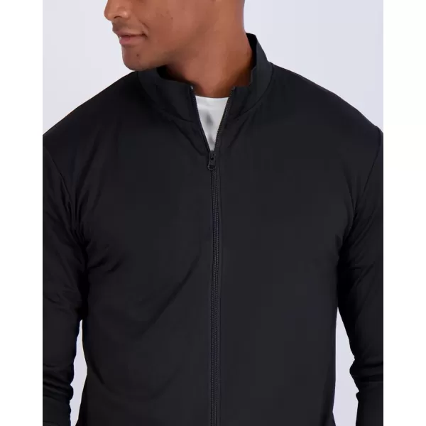 Real Essentials 3 Pack Mens DryFit Long Sleeve Full Zip Hoodie amp Jacket Athletic Running Jacket Available in Big amp TallMock NeckFull Zip Set 6