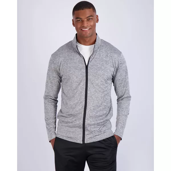 Real Essentials 3 Pack Mens DryFit Long Sleeve Full Zip Hoodie amp Jacket Athletic Running Jacket Available in Big amp TallMock NeckFull Zip Set 7
