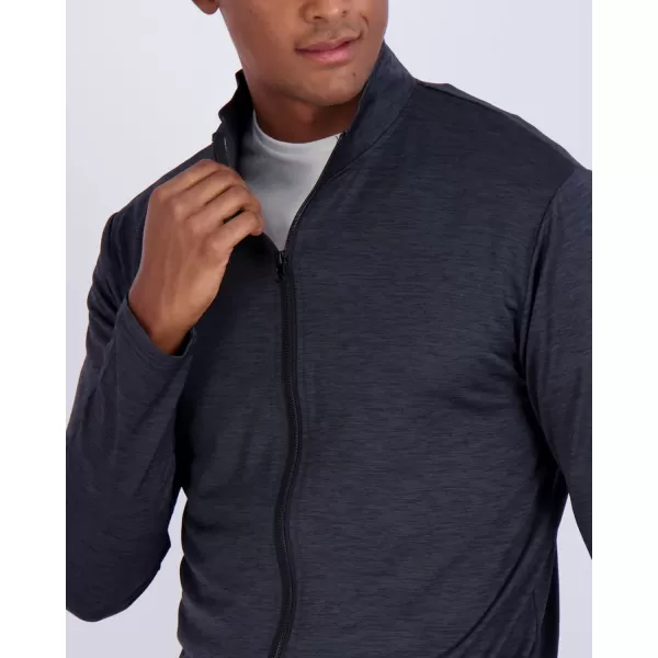 Real Essentials 3 Pack Mens DryFit Long Sleeve Full Zip Hoodie amp Jacket Athletic Running Jacket Available in Big amp TallMock NeckFull Zip Set 7