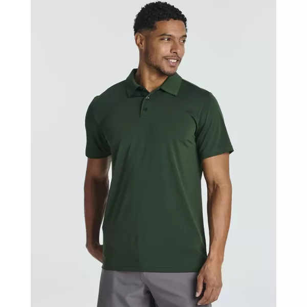 Real Essentials 3 Pack Mens DryFit Short Sleeve Polo Shirt  Performance Golf Moisture Wicking Available in Big  TallSet 1